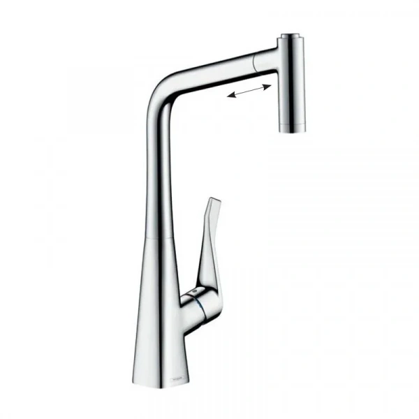 Фото смеситель для кухонной мойки hansgrohe metris 73801000