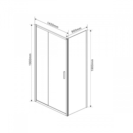 Фото душевой уголок vincea garda 140x90 см vsr-1g9014cl