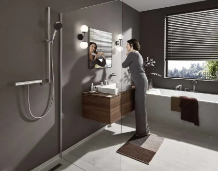 Фото смеситель на борт ванны hansgrohe vivenis 75444000
