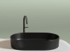 Фото раковина накладная ceramicanova element 60.8 см, цвет: черный cn6048mb
