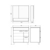 Фото зеркальный шкаф comforty клеон 75 см 00-00004755