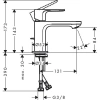 Фото смеситель для раковины hansgrohe rebris s 72584670