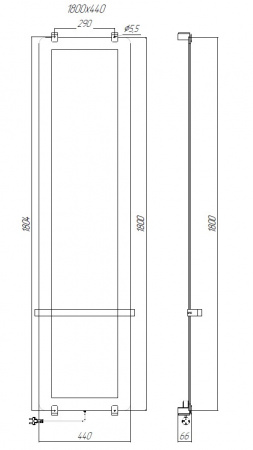 Фото электрический полотенцесушитель allen brau infinity 180x44 см 00305016