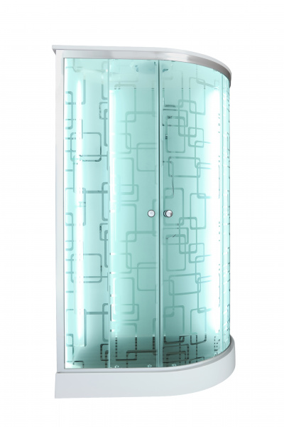Фото душевая кабина dto 110x80 см em1511lled+gm с гидромассажем