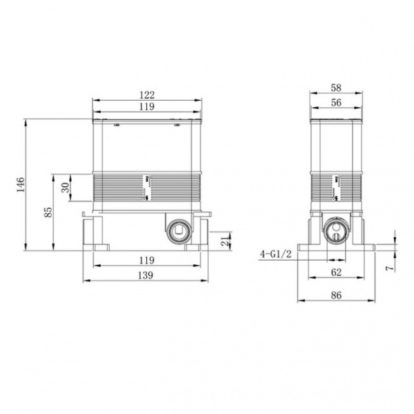 Фото смеситель для душа caprigo adria-uno 02-551-crm