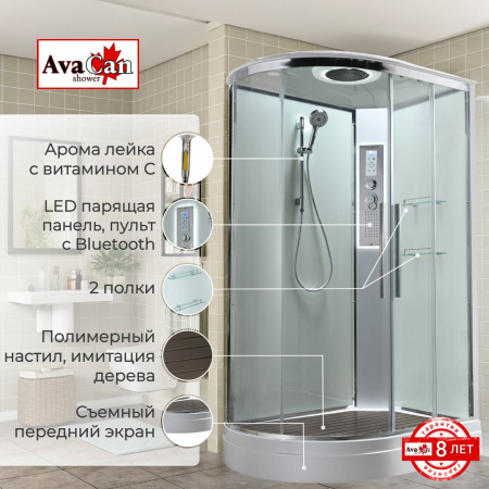 Фото душевая кабина avacan em2812rledt 120x80 см