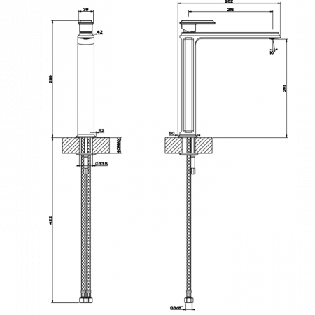 Фото смеситель для раковины gessi  eleganza 46004#031