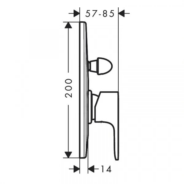 Фото смеситель для душа hansgrohe rebris e 72459000