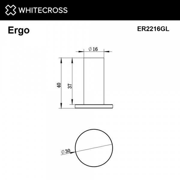Фото крючок whitecross ergo er2216gl, цвет: золото