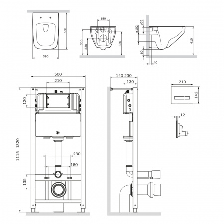 Фото унитаз с инсталляцией am.pm inspire 2.0 is450a38.50a1700