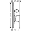 Фото смеситель для душа hansgrohe rebris s 72448670
