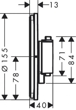 Фото термостатический смеситель для душа hansgrohe shower select comfort s 15559340