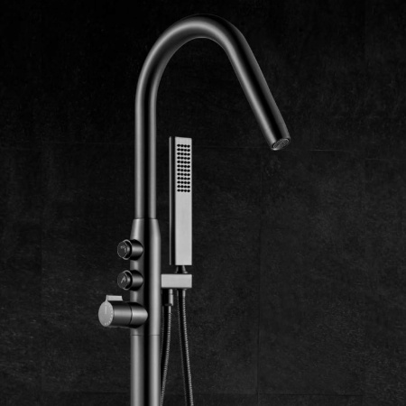 Фото напольный смеситель для ванны black&white u7752gm