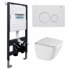 Унитаз с инсталляцией Abber Rechteck AC1220TC-AC0105-AC0121MW