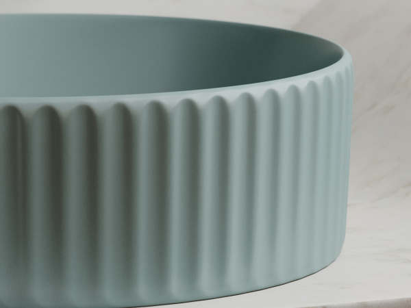 Фото раковина накладная ceramicanova element 36 см, цвет: зеленый cn6057mlg