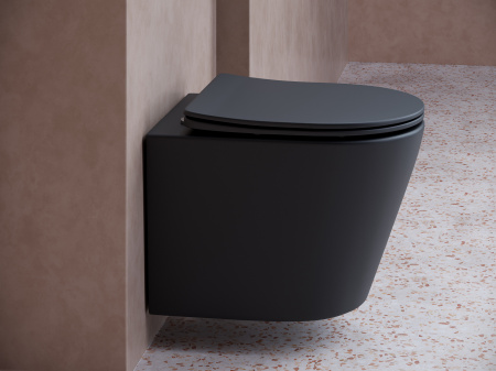 Фото унитаз подвесной, безободковый ceramicanova balearica cn6000mb