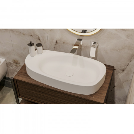 Фото раковина накладная whitecross moonstone 70 см 0732.070035.200