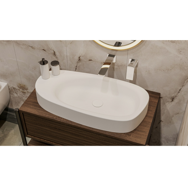 Фото раковина накладная whitecross moonstone 70 см 0732.070035.200