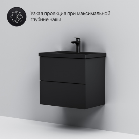 Фото тумба под раковину am.pm gem black edition 60 см m90fhx06022bm