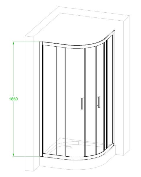Фото душевое ограждение royal bath hkd rb90hkd-t 90x90 см