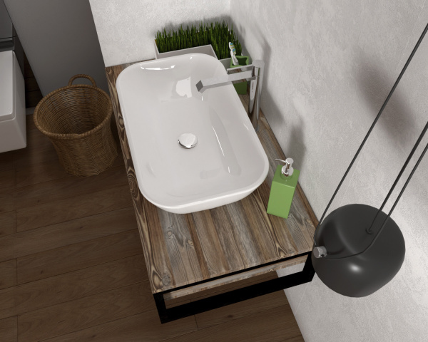 Фото тумба под раковину 1marka grunge loft 90 см, цвет: дуб намибия у85846