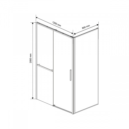 Фото душевое ограждение vincea slim soft 80x120 см  vsr-1ss8012cl