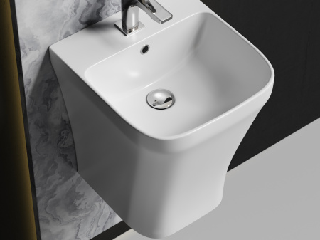 Фото раковина подвесная ceramicanova dion 36.5 см, цвет: белый cn6067