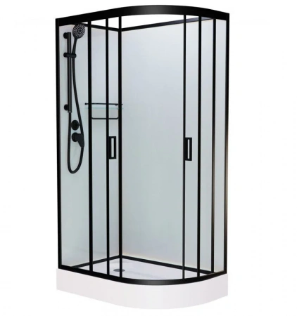 Фото душевая кабина frank f411l/r м black 80x110 см 20055