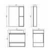 Фото тумба с раковиной comforty прага 60 см 00-00014536