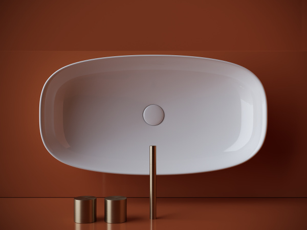 Фото раковина накладная ceramicanova element 70 см, цвет: белый cn5040