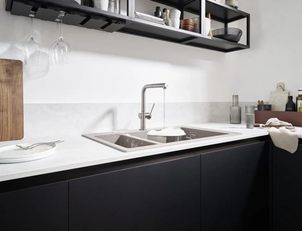 Фото смеситель для кухонной мойки hansgrohe talis 72808800