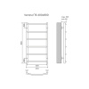 Фото водяной полотенцесушитель azario verona 40x80 см цвет: хром az04148