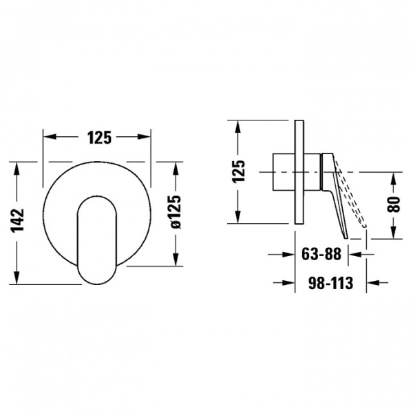 Фото смеситель для душа duravit wave wa4210007010