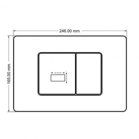 Фото клавиша смыва сенсорная abber ac0122smw белая матовая