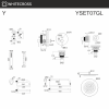 Фото душевой набор со встроенным смесителем whitecross y yset07gl, цвет: золото