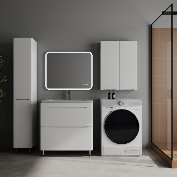 Фото тумба под раковину style line бергамо 80 см сс-00002512 белый