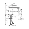 Фото смеситель для раковины hansgrohe vernis blend 71571000