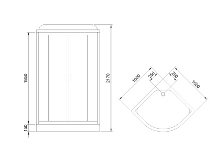Фото душевая кабина royal bath нк rb100hk7-wt-ch 100x100 см