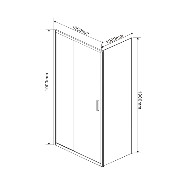 Фото душевой уголок vincea garda 160x100 см vsr-1g1016ch