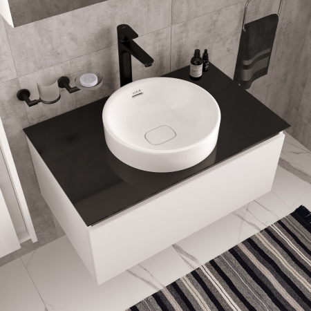 Фото смесители для раковины vitra flow soft a4301036exp цвет черный