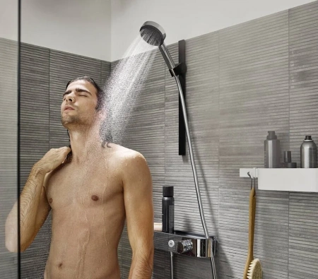 Фото термостатический смеситель для душа hansgrohe shower tablet select 24360000