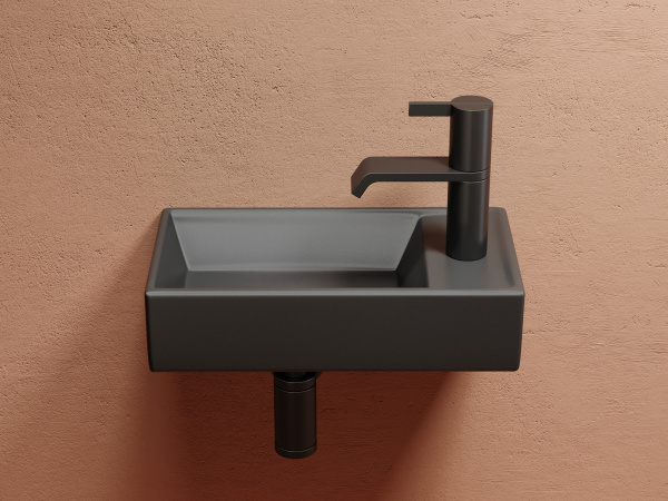 Фото раковина подвесная ceramicanova element 41.7 см, цвет: антрацит cn6051lmdh