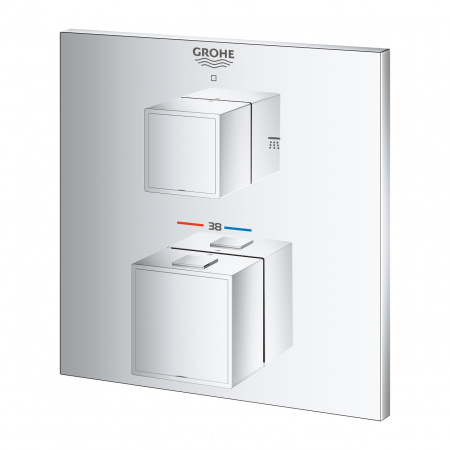 Фото встраиваемый термостатический смеситель для ванны grohe grohtherm cube 24154000