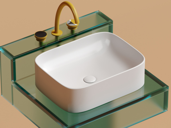 Фото раковина накладная ceramicanova element 50.5 см, цвет: белый cn6052mw