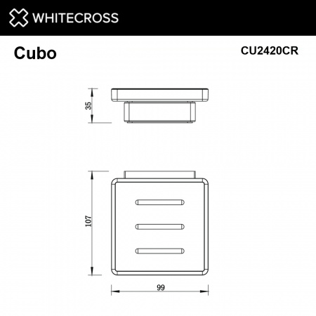 Фото мыльница подвесная whitecross cubo cu2420cr, цвет: хром