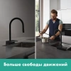 Фото смеситель для кухонной мойки hansgrohe aquno select 73831000