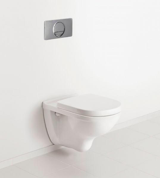 Фото унитаз подвесной ceramic plus с крышкой villeroy & boch o.novo 56 см 5660hrr1