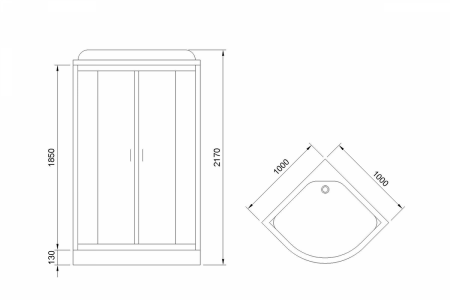 Фото душевая кабина royal bath нк rb100hk6-gt-bl 100x100 см