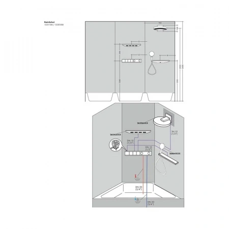 Фото термостатический смеситель для душа hansgrohe rainselect 15381140