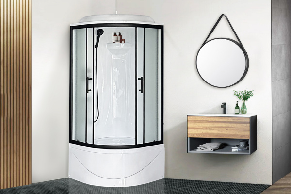 Фото душевая кабина royal bath bk rb90bk1-m-bl practic 90x90 см